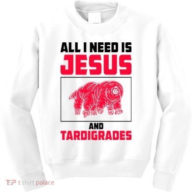 All I Need Is Jesus And Tardigrades Kids Sweatshirt