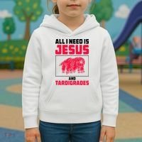 All I Need Is Jesus And Tardigrades Kids Hoodie thumb 3