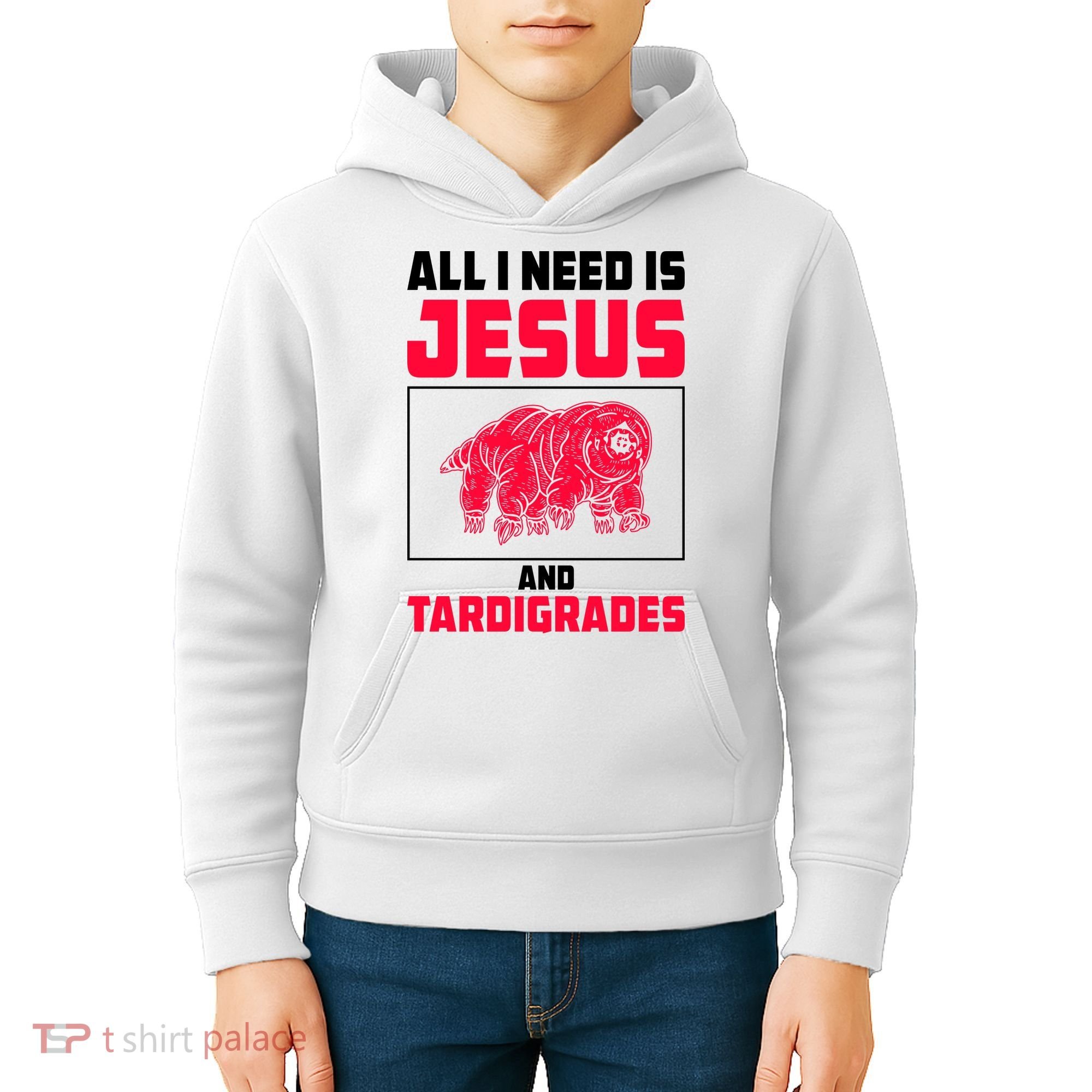 All I Need Is Jesus And Tardigrades Kids Hoodie