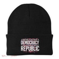 America Is Not A Democracy ItS A Constitutional Republic Beanie thumb 0