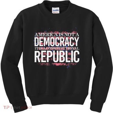 America Is Not A Democracy ItS A Constitutional Republic Kids Sweatshirt