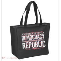 America Is Not A Democracy ItS A Constitutional Republic Tote Bag thumb 2