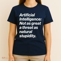 Artificial Intelligence Not As Great A Threat As Natural Stupidity T-Shirt thumb 4