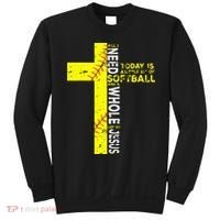 All I Need Is Softball & Jesus Christian Faith Cross Sweatshirt thumb 0