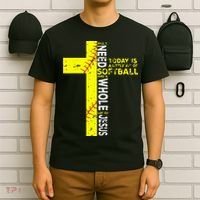 All I Need Is Softball & Jesus Christian Faith Cross T-Shirt thumb 6