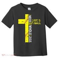 All I Need Is Softball & Jesus Christian Faith Cross Toddler T-Shirt thumb 0
