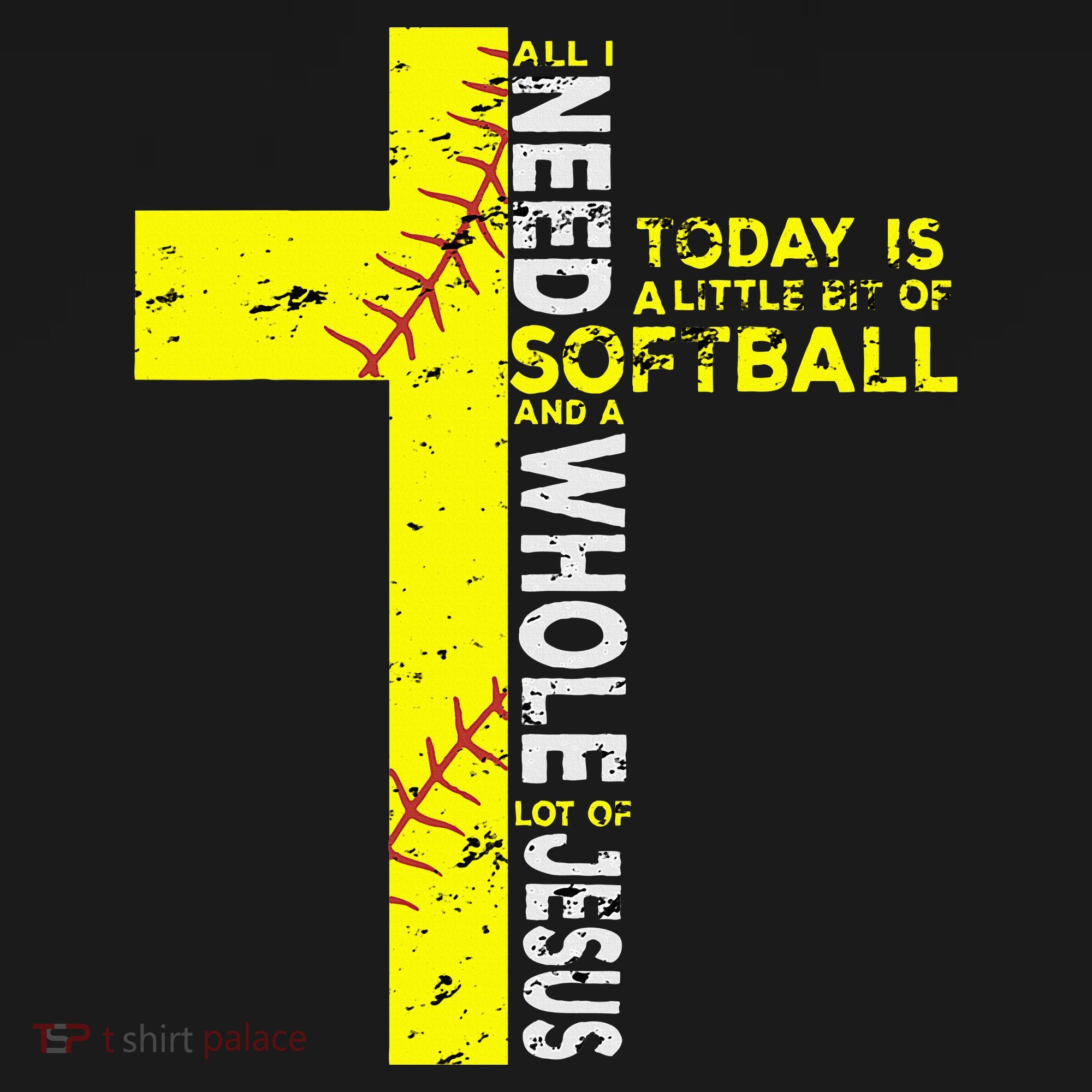 All I Need Is Softball & Jesus Christian Faith Cross Kids Sweatshirt