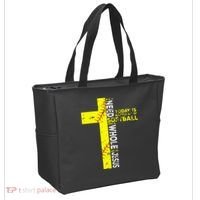 All I Need Is Softball & Jesus Christian Faith Cross Tote Bag thumb 2