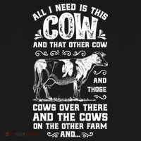 All I Need Is This Cow Funny Farmer Women Men Dairy Farm Gift Ornament thumb 1