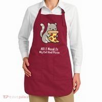 All I Need Is My Cat And Pizza Funny Cat And Pizza Apron thumb 2