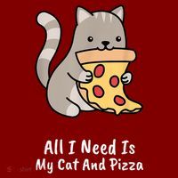 All I Need Is My Cat And Pizza Funny Cat And Pizza Mousepad thumb 1