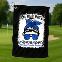 April is National Child Abuse Prevention Month Golf Towel thumb 1