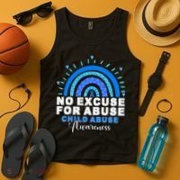 April Is National Child Abuse Prevention Month Tank Top thumb 4