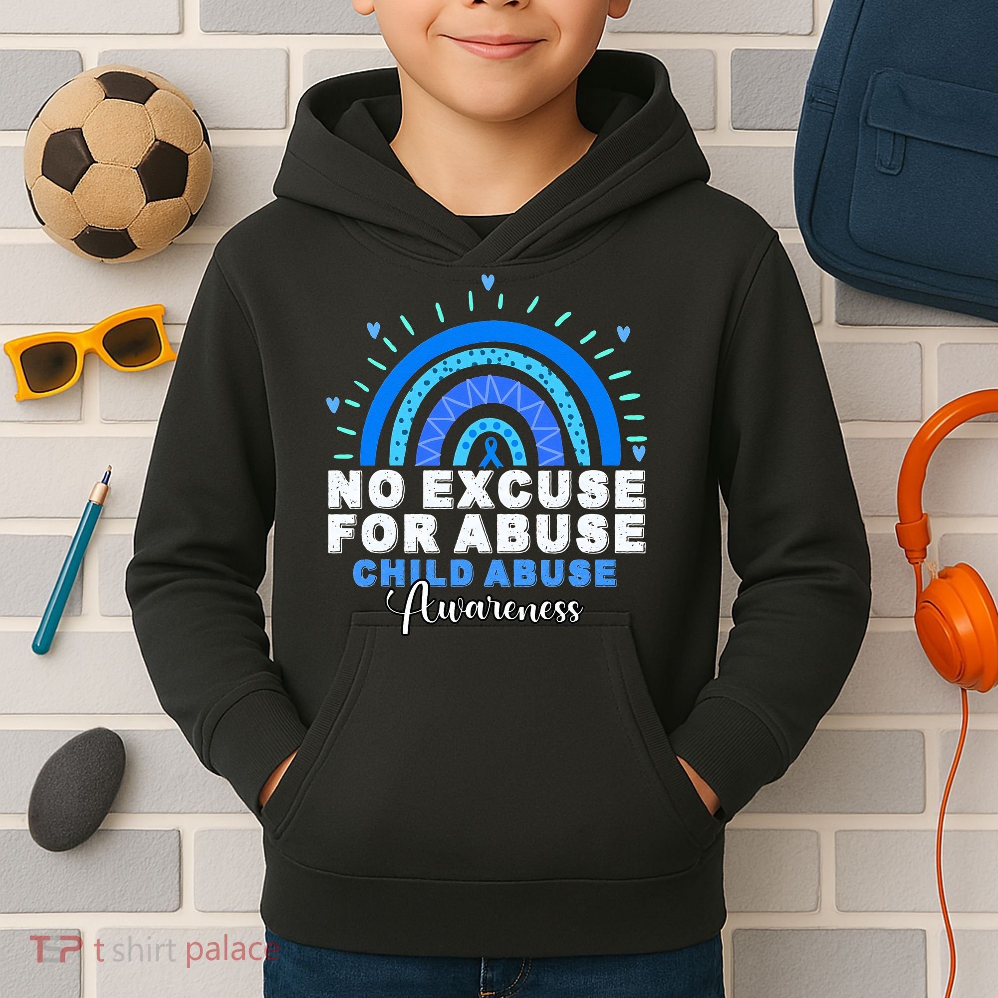 April Is National Child Abuse Prevention Month Kids Hoodie