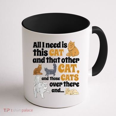 All I Need Is This Cat, And That Other Cat And Those Cats Coffee Mug back