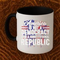 America Is Not A Democracy ItS A Constitutional Republic Coffee Mug thumb 2