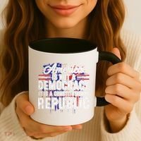 America Is Not A Democracy ItS A Constitutional Republic Coffee Mug thumb 3