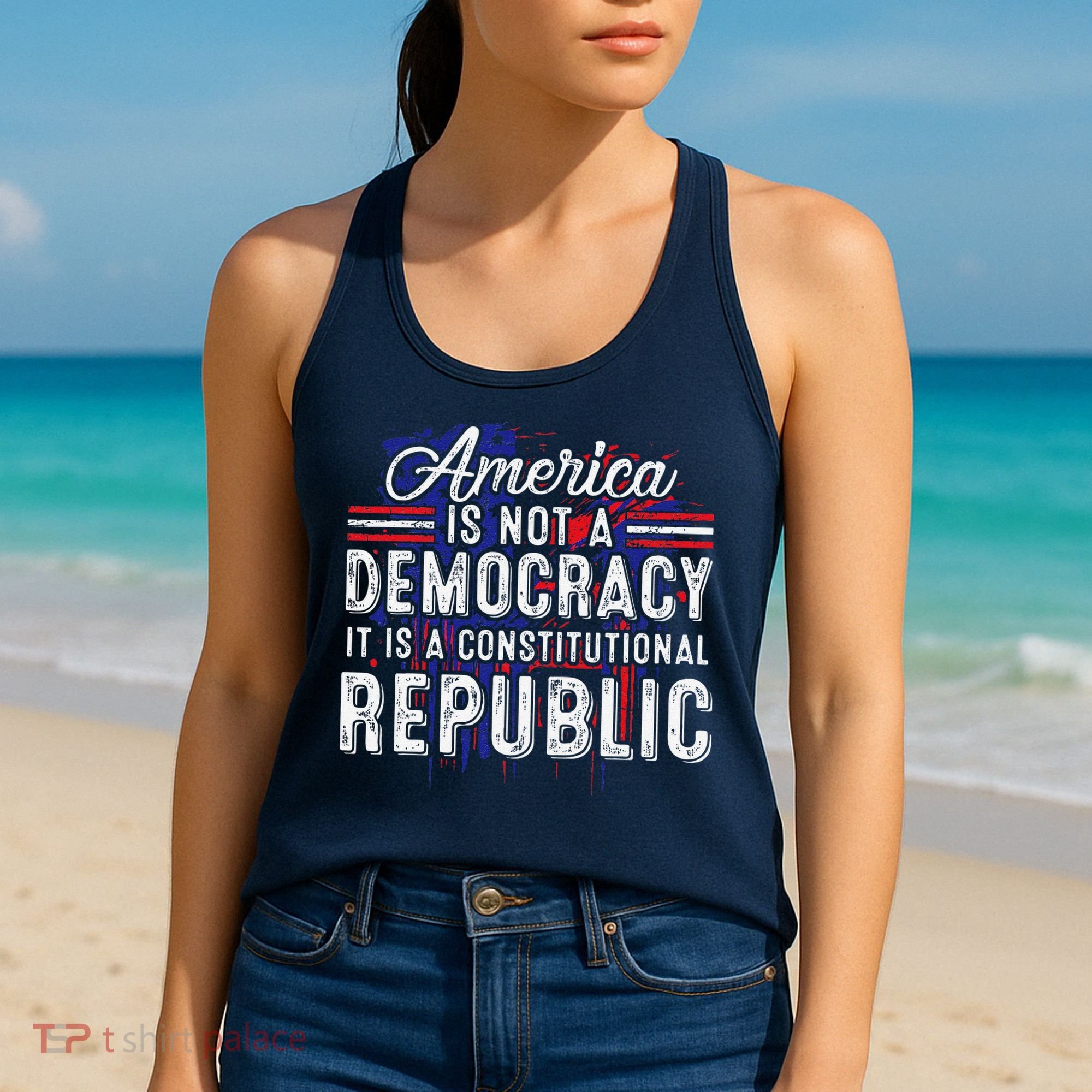 America Is Not A Democracy ItS A Constitutional Republic Women's Tank Top