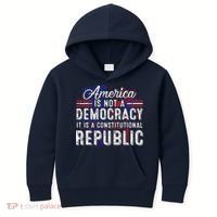 America Is Not A Democracy ItS A Constitutional Republic Kids Hoodie thumb 0