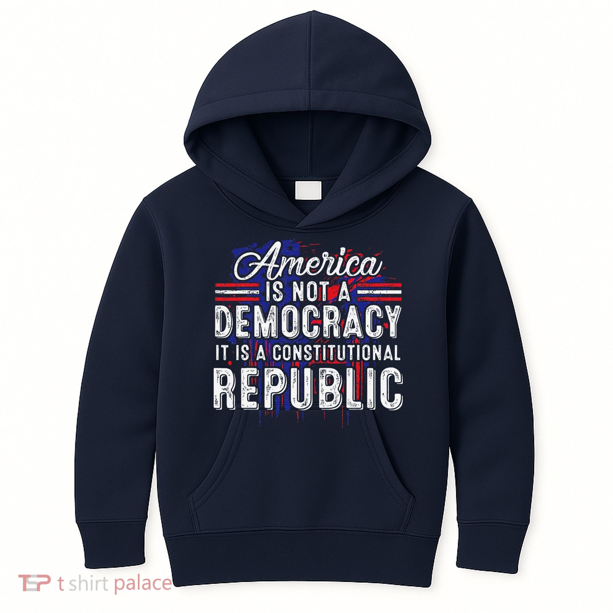 America Is Not A Democracy ItS A Constitutional Republic Kids Hoodie