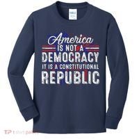 America Is Not A Democracy ItS A Constitutional Republic Kids Long Sleeve Shirt thumb 0