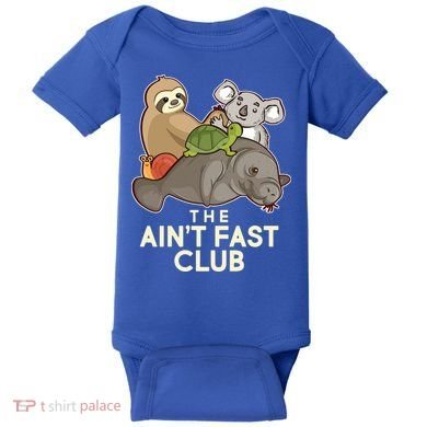 Ain't Fast Club Funny Animal Baby Bodysuit