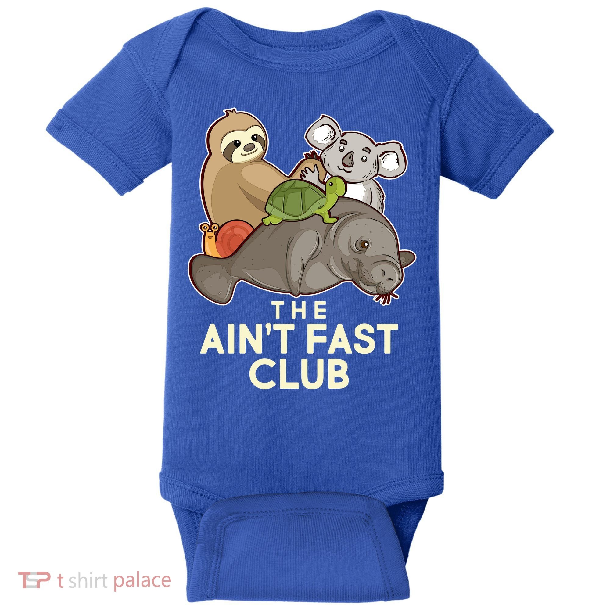 Ain't Fast Club Funny Animal Baby Bodysuit