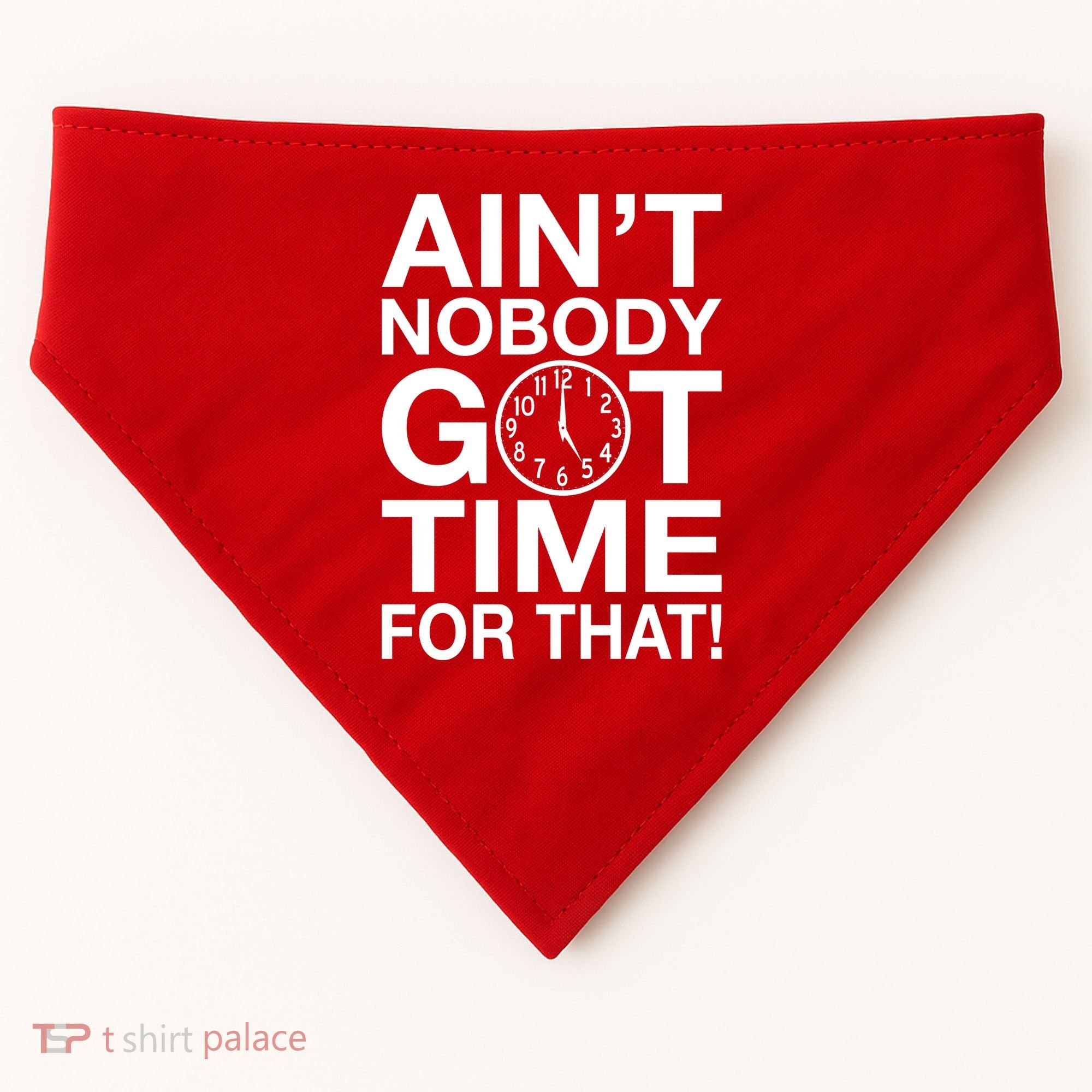 Ain't Nobody Got Time For That! USA-Made Doggie Bandana