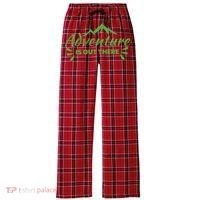 Adventure Is Out There Mountain Camping Women's Flannel Plaid Pajama Pants thumb 0
