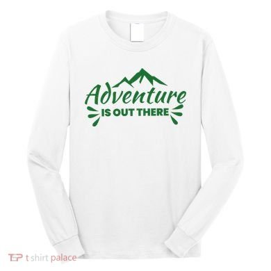 Adventure Is Out There Mountain Camping Long Sleeve Shirt