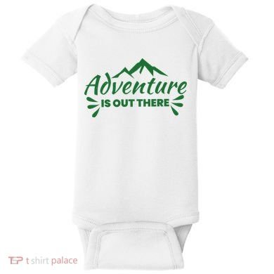 Adventure Is Out There Mountain Camping Baby Bodysuit