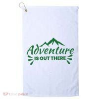 Adventure Is Out There Mountain Camping Golf Towel thumb 0
