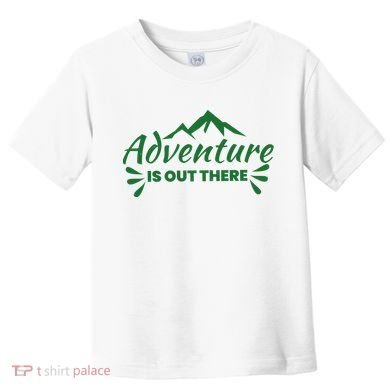 Adventure Is Out There Mountain Camping Toddler T-Shirt