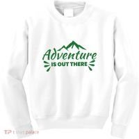 Adventure Is Out There Mountain Camping Kids Sweatshirt thumb 0