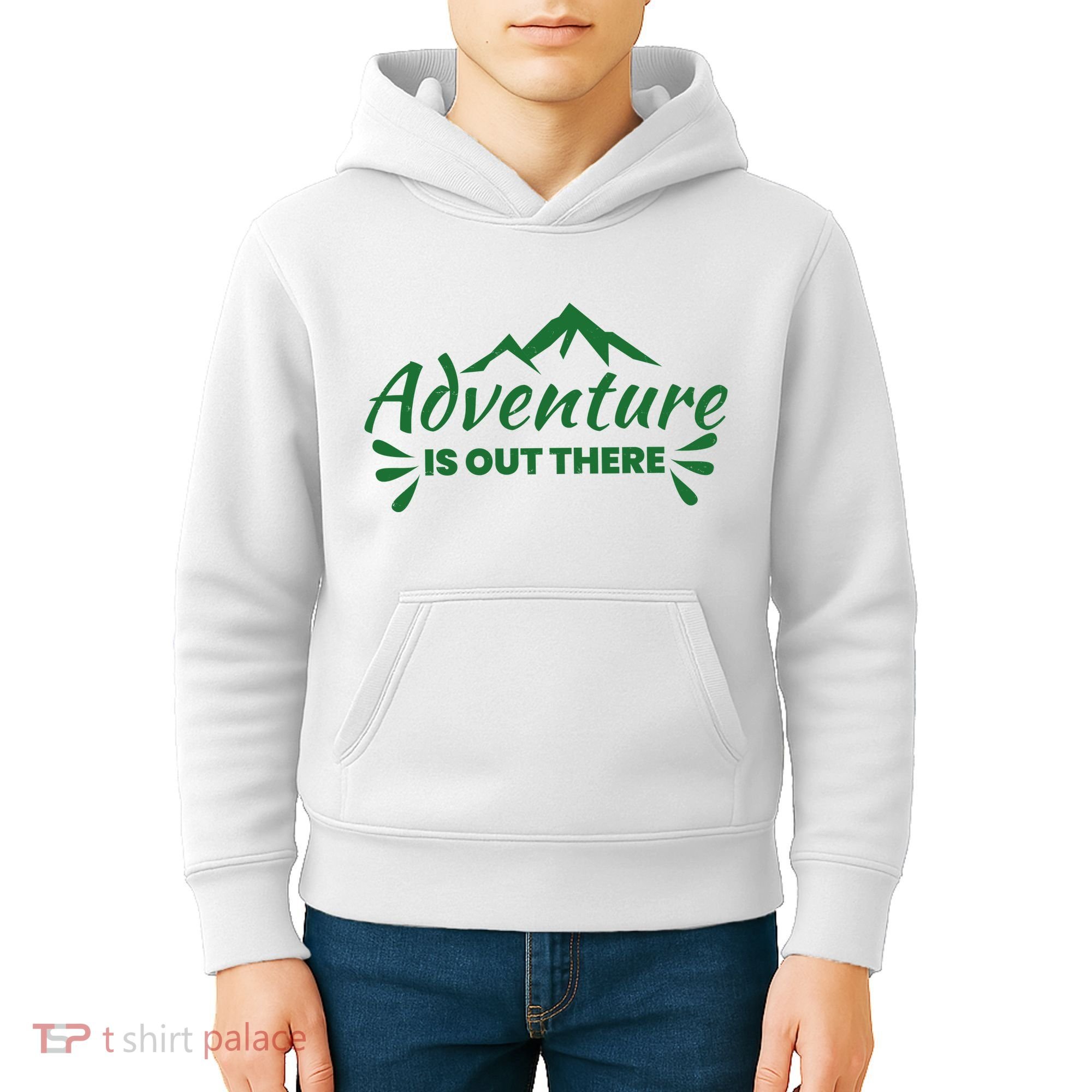 Adventure Is Out There Mountain Camping Kids Hoodie