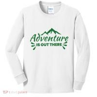 Adventure Is Out There Mountain Camping Kids Long Sleeve Shirt thumb 0