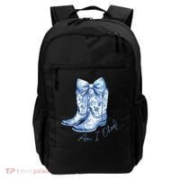 Am I Okay Boot Cowgirl Coquette Bow Backpack thumb 0