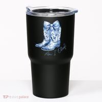Am I Okay Boot Cowgirl Coquette Bow Tumbler thumb 0