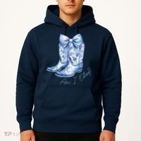 Am I Okay Boot Cowgirl Coquette Bow Hoodie thumb 2