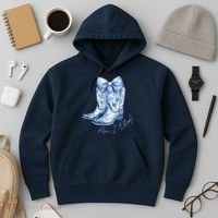 Am I Okay Boot Cowgirl Coquette Bow Hoodie thumb 3