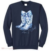 Am I Okay Boot Cowgirl Coquette Bow Sweatshirt thumb 0