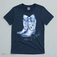 Am I Okay Boot Cowgirl Coquette Bow T-Shirt thumb 5