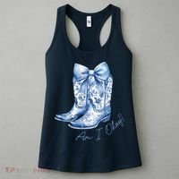 Am I Okay Boot Cowgirl Coquette Bow Women's Tank Top thumb 3