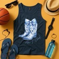 Am I Okay Boot Cowgirl Coquette Bow Tank Top thumb 4
