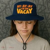 AyAyAy Im On Vacay Summer Vacation Tropical Beach Bucket Hat thumb 3