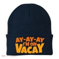AyAyAy Im On Vacay Summer Vacation Tropical Beach Beanie thumb 0