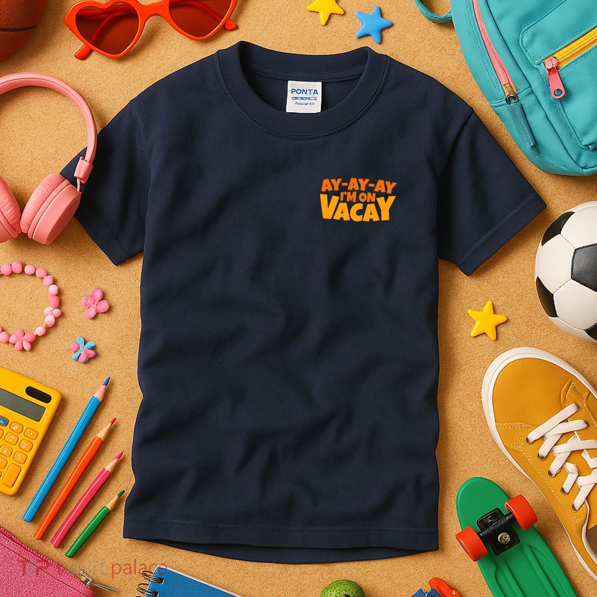 AyAyAy Im On Vacay Summer Vacation Tropical Beach Kids T-Shirt