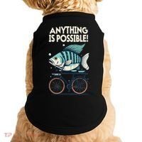 Anything Is Possible Fish Riding A Bicycle Doggie Tank thumb 0