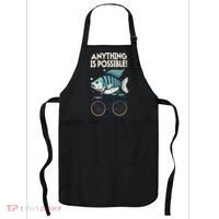 Anything Is Possible Fish Riding A Bicycle Apron thumb 0