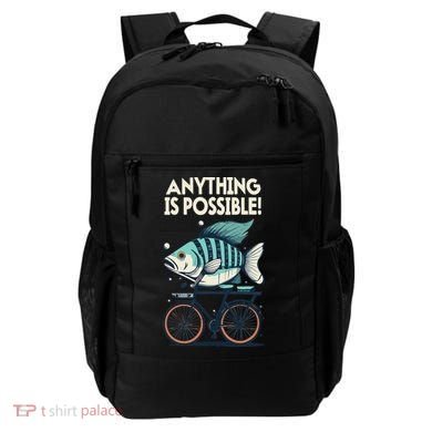 Anything Is Possible Fish Riding A Bicycle Backpack